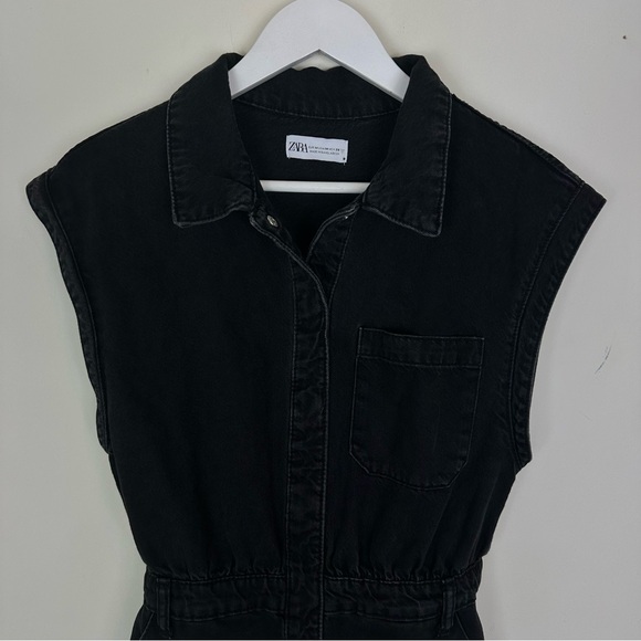 Zara Black Denim Romper - Picture 11 of 13